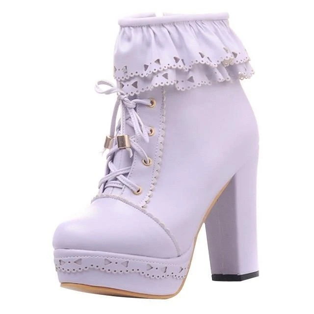 Ruffled Lace Booties - Image 5