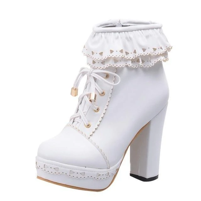 Ruffled Lace Booties - Image 19