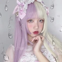 Split Lavender Cosplay Wig