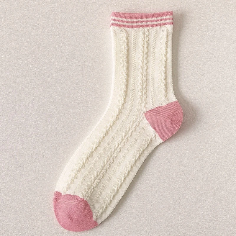 Spring Pink Floral Socks - Image 5