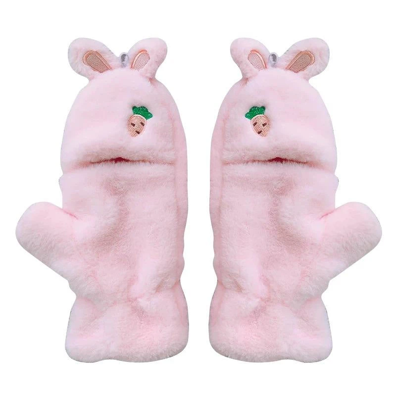 Strawbunny Plush Mittens - Image 5